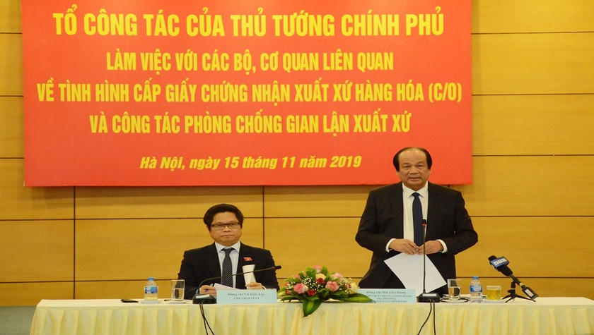 Bộ trưởng Mai Tiến Dũng đề nghị cần nhanh chóng xem xét lại các quy định về xuất xứ hàng hóa.