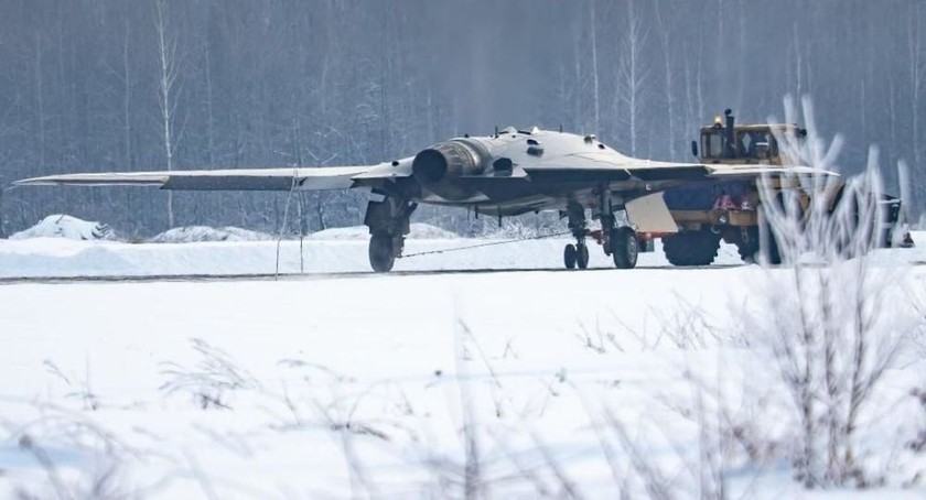 Hình ảnh máy bay Okhotnik-B được đăng tải trên mạng.