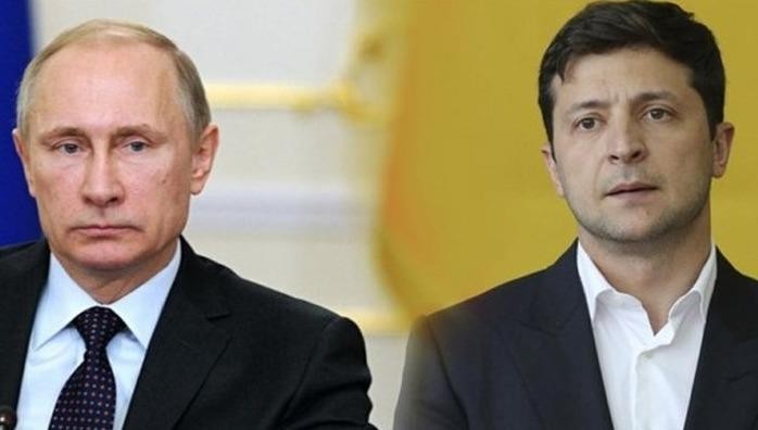 Tổng thống Nga Putin và người đồng cấp Ukraine Zelensky.