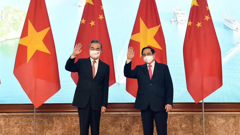 Thủ tướng Chính phủ Phạm Minh Chính tiếp Ủy viên Quốc vụ, Bộ trưởng Ngoại giao Trung Quốc Vương Nghị.