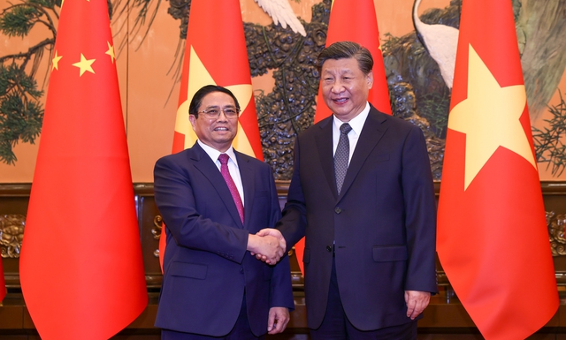 Thủ tướng Phạm Minh Chính hội kiến Tổng Bí thư, Chủ tịch Trung Quốc Tập Cận Bình.