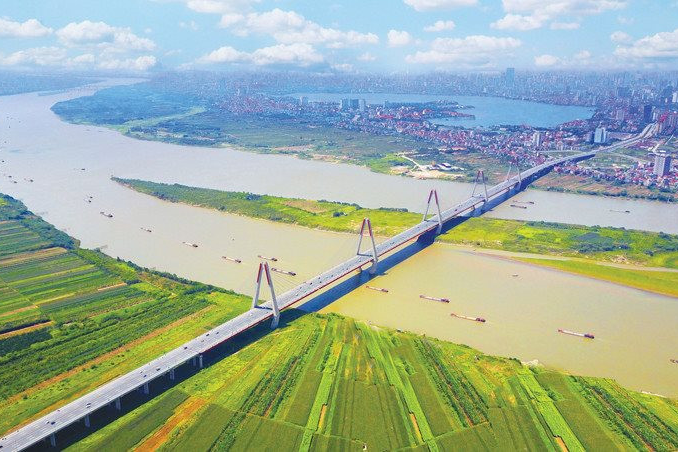 Không gian phát triển sông Hồng sẽ là "biểu tượng phát triển mới" của Thủ đô. Ảnh: Báo Hà Nội mới.
