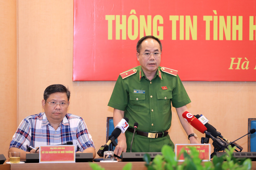 Thiếu tướng Nguyễn Thanh Tùng thông tin tại họp báo.