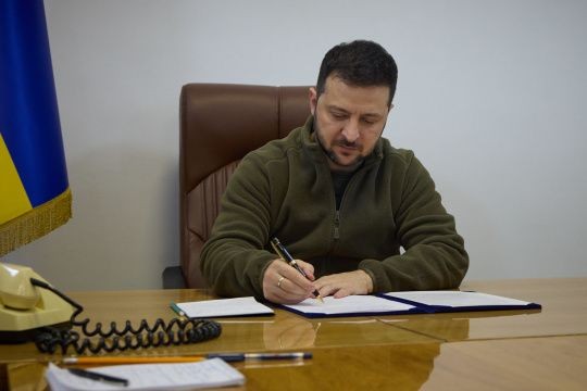 Tổng thống Ukraine Volodymyr Zelensky.