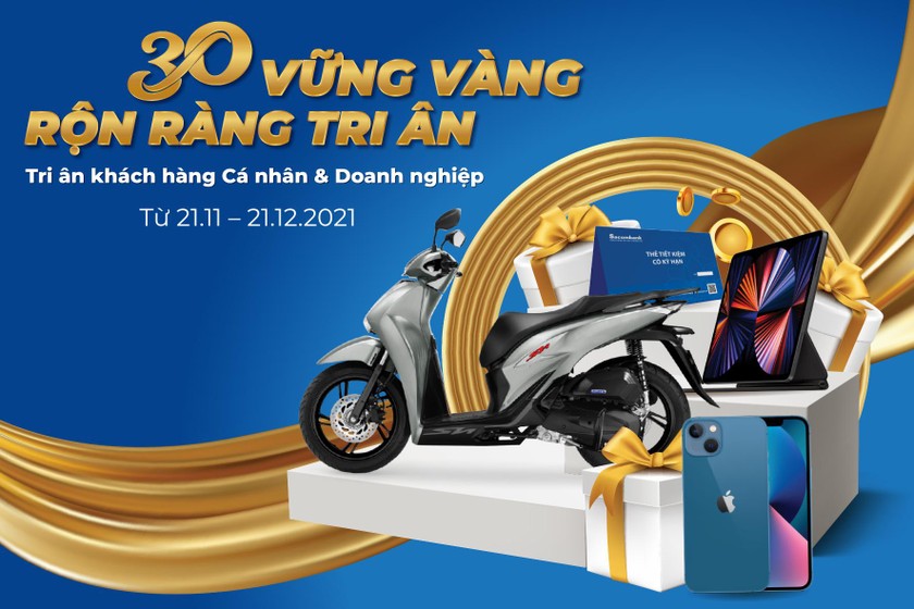 Sacombank tri ân khách hàng nhân kỷ niệm 30 năm thành lập