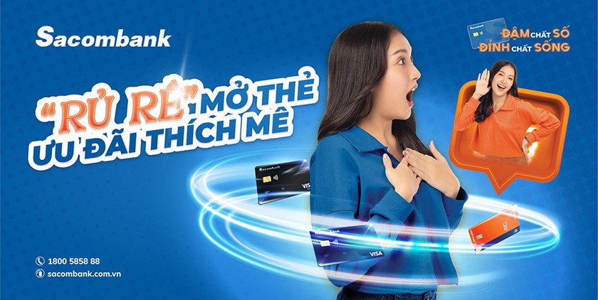 Giới thiệu bạn bè, người thân mở thẻ tín dụng Sacombank để nhận tiền thưởng không giới hạn.