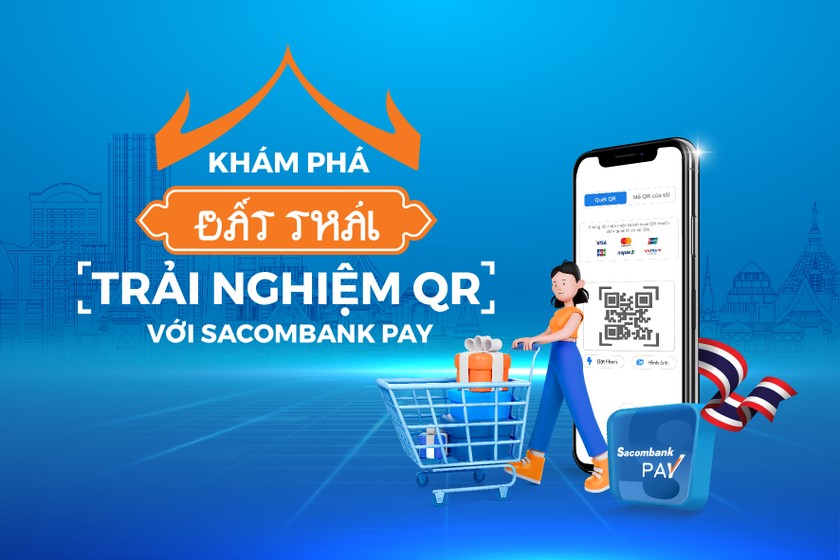 Du khách Việt Nam có thể dùng Sacombank Pay thanh toán QR code tại Thái Lan