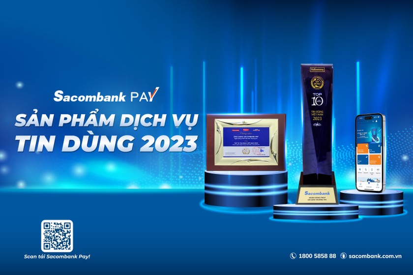 Sacombank Pay nhận giải sản phẩm, dịch vụ tin dùng Việt Nam