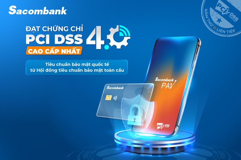 Sacombank đạt chứng nhận PCI DSS 11 năm liên tiếp (2014-2024).