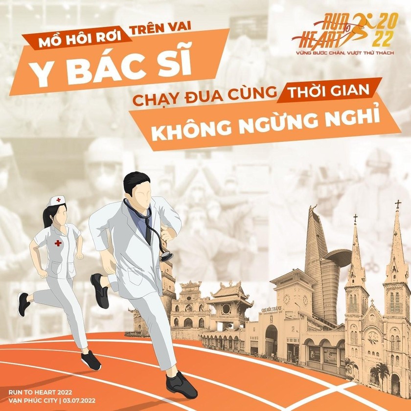 Run to heart là giải chạy đầy ý nghĩa nhằm tri ân những người nơi tuyến đầu chồng dịch