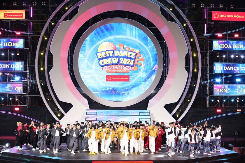 12 nhóm nhảy hội tụ chung kết bảng quốc tế Dalat Best Dance Crew 2024.