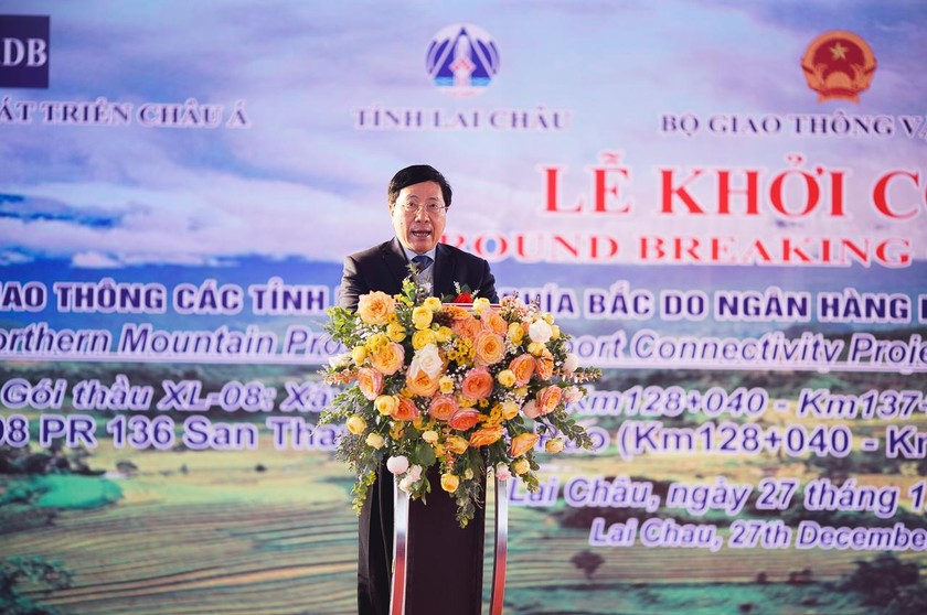 Phó Thủ tướng Thường trực Chính phủ Phạm Bình Minh phát biểu tại buổi lễ
