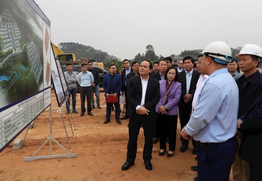 Ông Nguyễn Quốc Đoàn - Bí thư Tỉnh ủy Lạng Sơn kiểm tra tình hình thực dự án VSIP Lạng Sơn.