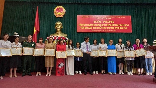 Năm 2022, nhiều tập thể và cá nhân ở Hải Dương đã tích cực tham gia cuộc thi “Tìm hiểu pháp luật trực tuyến”