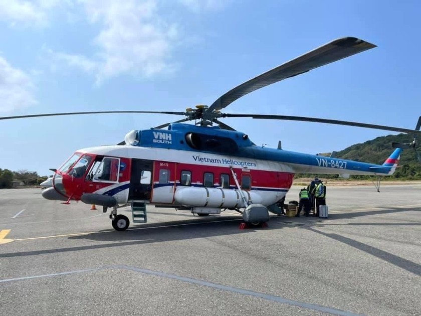 Trực thăng bay từ Vũng Tàu đi Côn đảo và ngược lại vẫn hoạt động bình thường