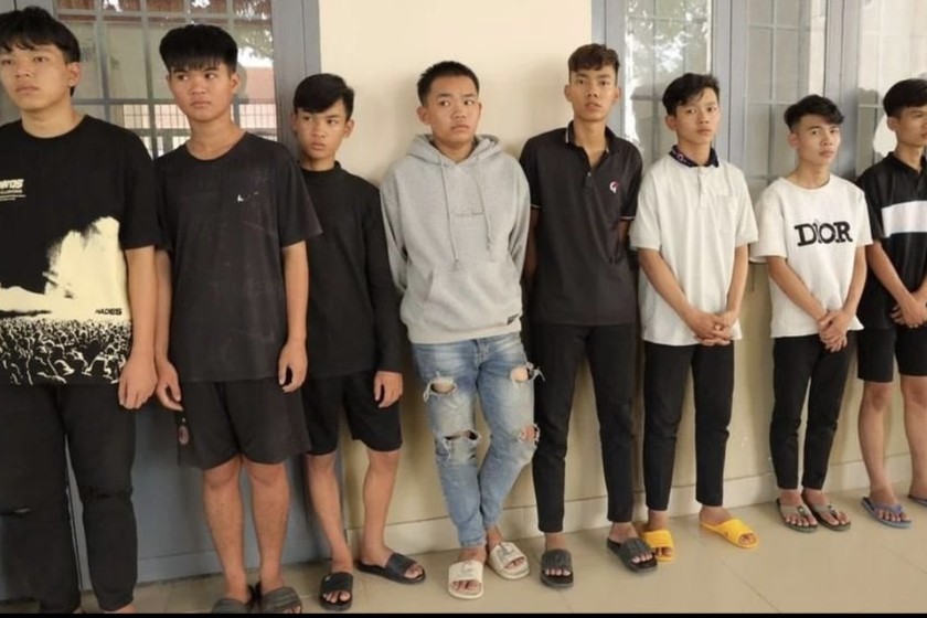 Một số bị can tại cơ quan công an
