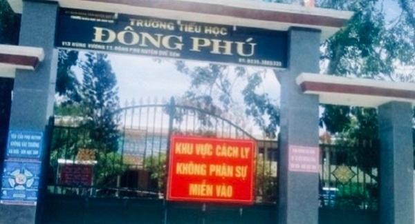 Cơ sở cách ly tập trung tại Trường Tiểu học Đông Phú