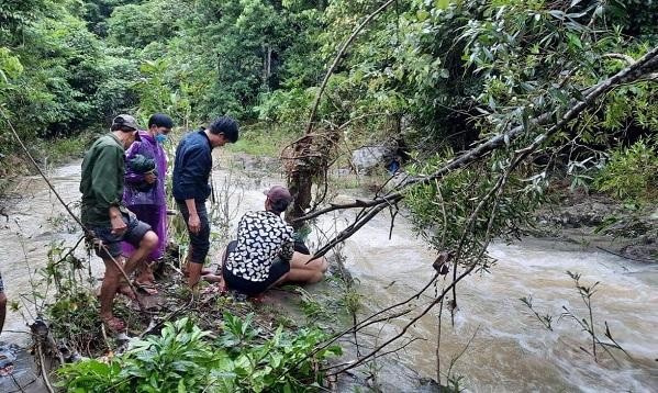 Khu vực phát hiện thi thể anh T cách ngầm tràn Cây Bươu hơn 1km