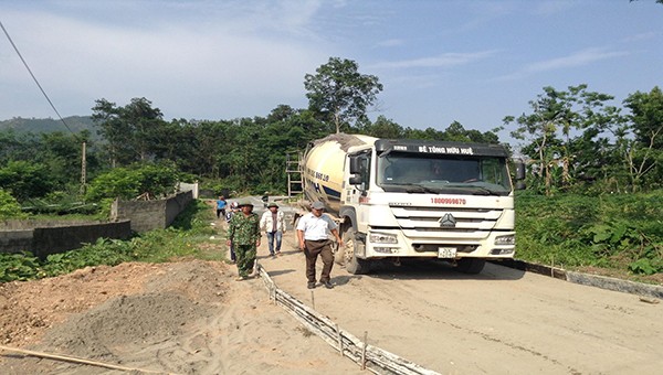 Đường giao thông liên xã Cát Nê – Thậm Thình – Quân Chu do Công ty TNHH Xây dựng và Thương mại Hữu Huệ thi công