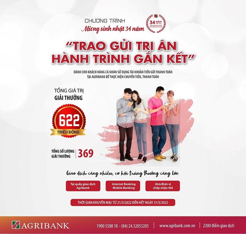 Chương trình “Trao gửi tri ân – Hành trình gắn kết” diễn ra từ ngày 21/3 đến hết ngày 31/5/2022.