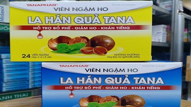 Viên ngậm ho La Hán Quả Tana vi phạm pháp luật về quảng cáo.