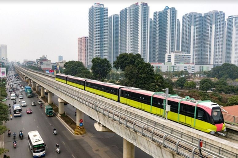 Một tuyến metro tại Hà Nội. (Ảnh: Minh Hữu)