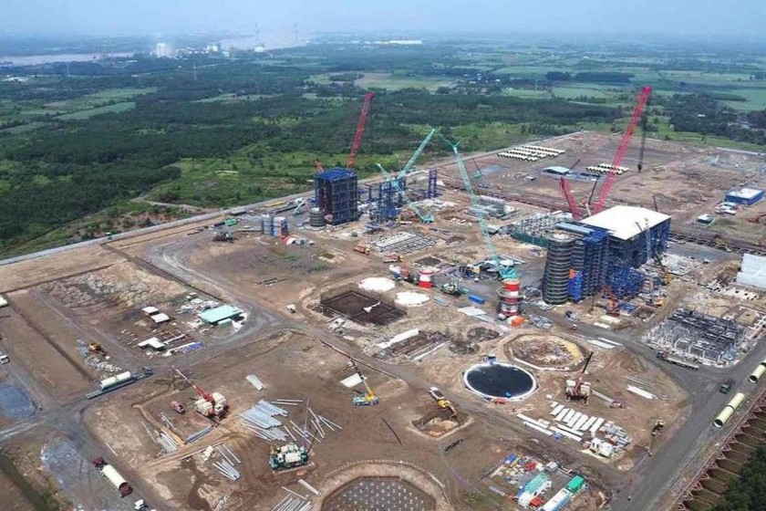 Dự án Nhà máy Nhiệt điện Nhơn Trạch 3 và 4 đang đẩy mạnh thi công. (Ảnh: PVN)
