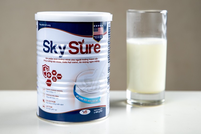 SkySure bổ sung cải thiện tiêu hóa, chống loãng xương cho người lớn tuổi. 