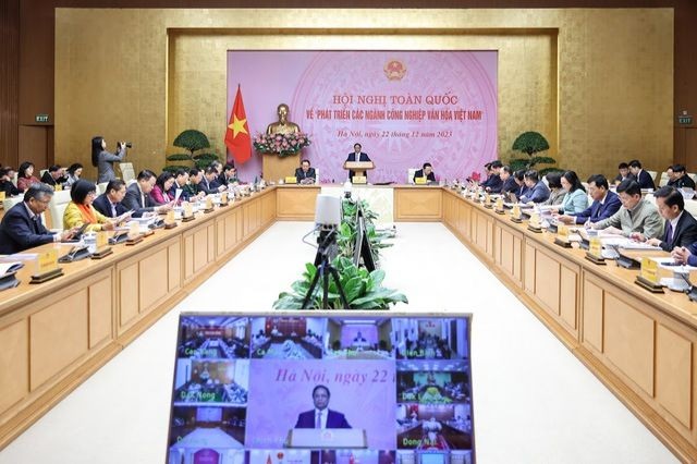 Hội nghị toàn quốc về phát triển các ngành CNVH Việt Nam là hội nghị đầu tiên, có ý nghĩa đặc biệt quan trọng về phát triển các ngành CNVH Việt Nam. (Nguồn ảnh VGP Nhật Bắc)