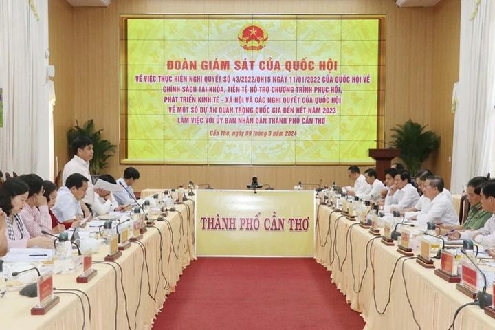 Quang cảnh buổi làm việc. (Ảnh: Ngọc Thiện/TTXVN).