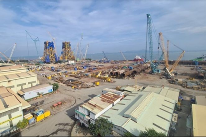 Cảng Dịch vụ Dầu khí của PTSC tại Vũng Tàu - nơi sản xuất chân đế dự án điện gió ngoài khơi. (Ảnh: Minh Hữu)