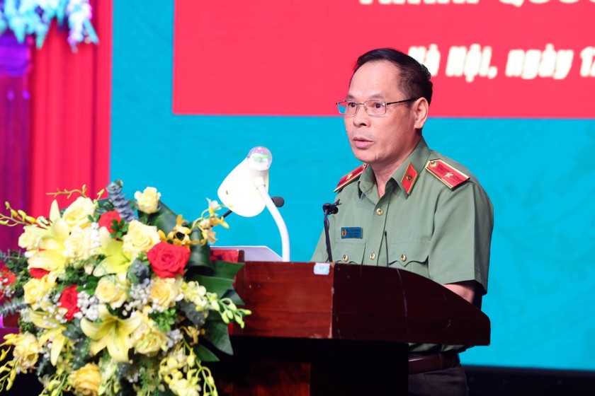 Thiếu tướng Trần Thanh Phong, Phó Cục trưởng Cục Truyền thông Công an nhân dân mong các đạo luật sớm đi vào cuộc sống. (Ảnh: T.Kiên)