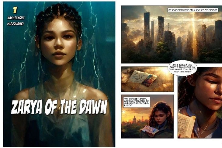 Tiểu thuyết đồ họa “Zarya of the Dawn” của tác giả Kris Kashtanova.