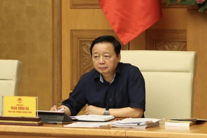 Phó thủ tướng Trần Hồng Hà tại cuộc họp (Ảnh: VGP).