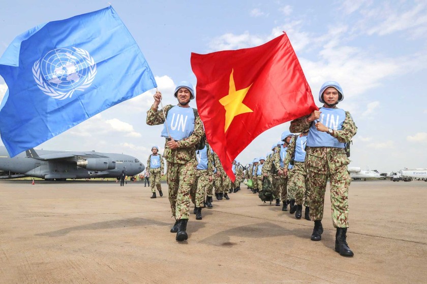 Tham gia hoạt động gìn giữ hòa bình LHQ góp phần nâng cao vị thế, vai trò của Việt Nam đối với thế giới. (Ảnh: TTXVN).