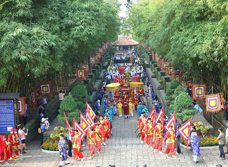 Tín ngưỡng thờ cúng Hùng Vương của Việt Nam đã vượt ra khỏi ranh giới quốc gia để trở thành di sản văn hóa chung của cả nhân loại. (Ảnh: Thanhuytphcm.vn)