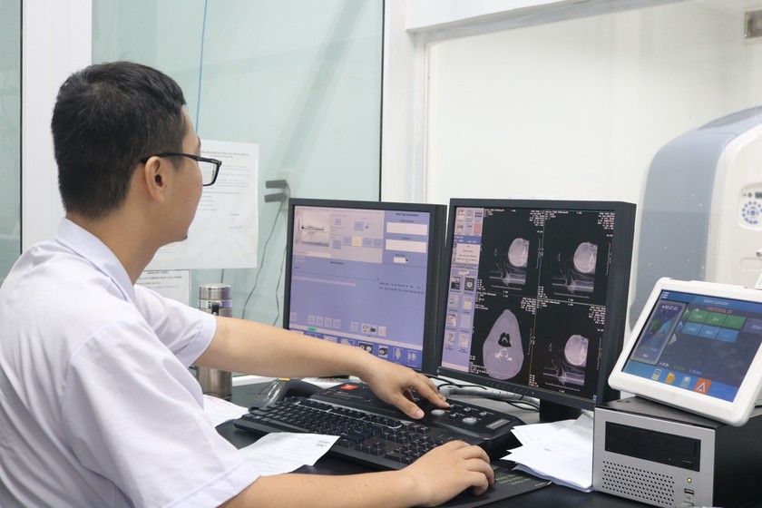 Thực hiện bệnh án điện tử tại khoa Chẩn đoán hình ảnh, BVĐK tỉnh Ninh Thuận.