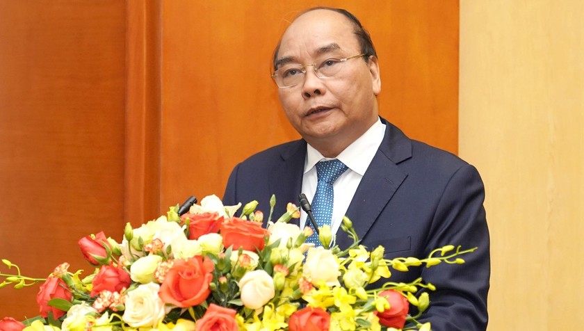 Thủ tướng Nguyễn Xuân Phúc phát biểu tại hội nghị.