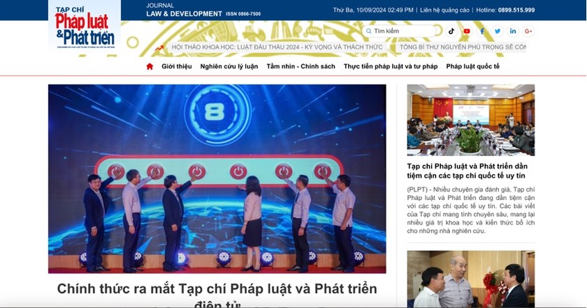 Trang chủ Tạp chí Pháp luật và Phát triển điện tử.