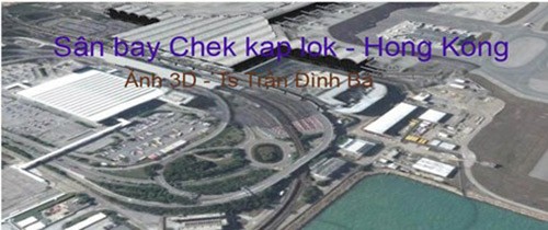 TS. Trần Đình Bá cho rằng, phối cảnh sân bay Long Thành được nhiều lần đưa ra giới thiệu có nhiều điểm tương tự hình ảnh của sân bay Chek Lap Kok (Hồng Kong).