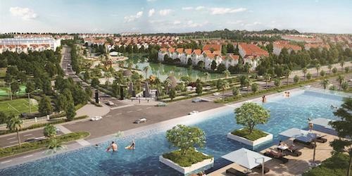 Phối cảnh Vinhomes Riverside nhìn từ Vincom Long Biên