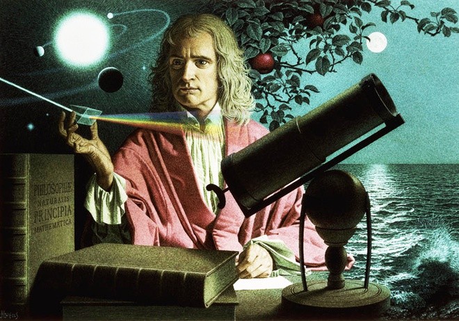 Chân dung nhà bác học Isaac Newton 