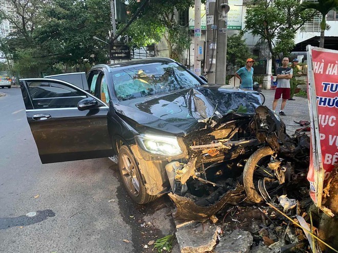 Hiện trường vụ tai nạn ngày 30/1/2020 do Phong lái xe ô tô gây ra. 