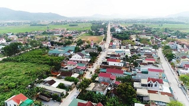 Một góc trung tâm huyện Nghĩa Đàn. 