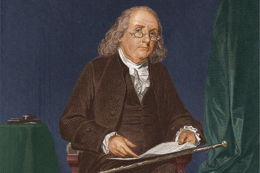  Nhà bác học Benjamin Franklin. 