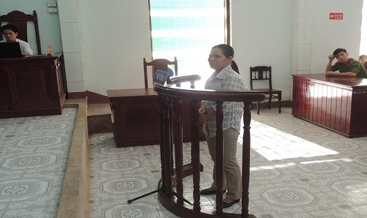 Bị cáo Phạm Thị Nở tại phiên tòa xét xử