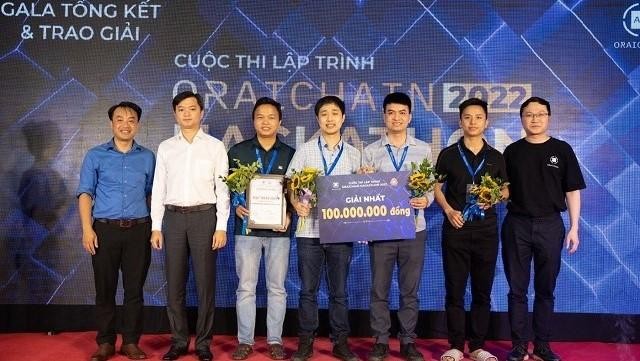 Đội 1877 nhận giải nhất cuộc thi. (Ảnh: CA).