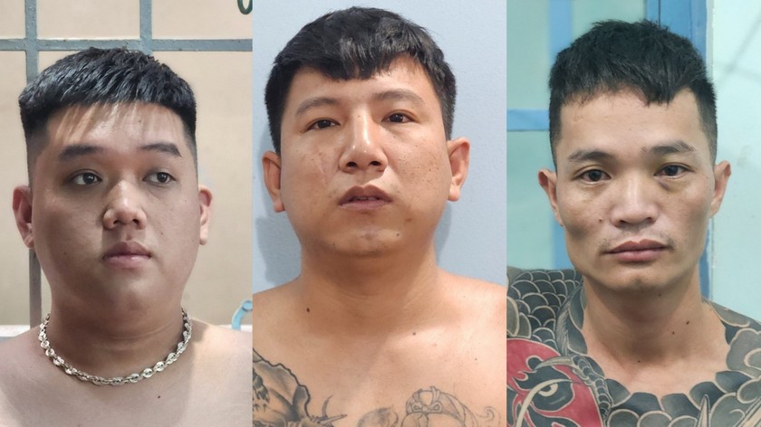 Ba đối tượng bị bắt khi đang lẩn trốn trong một nhà nghỉ ở tỉnh Đồng Nai.