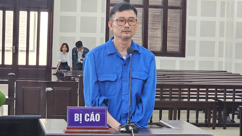 Bị cáo Nguyễn Thanh Trung tại phiên xét xử.