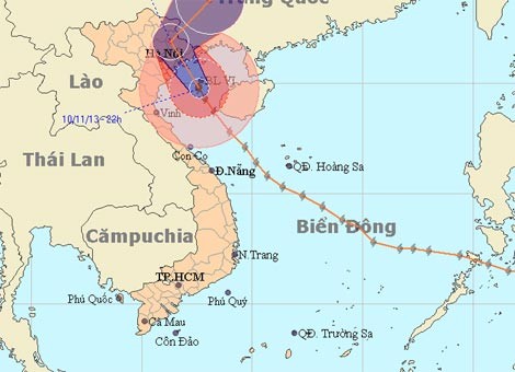 Bão gần Quảng Ninh – Nam Định, sẽ vào đất liền rồi suy yếu